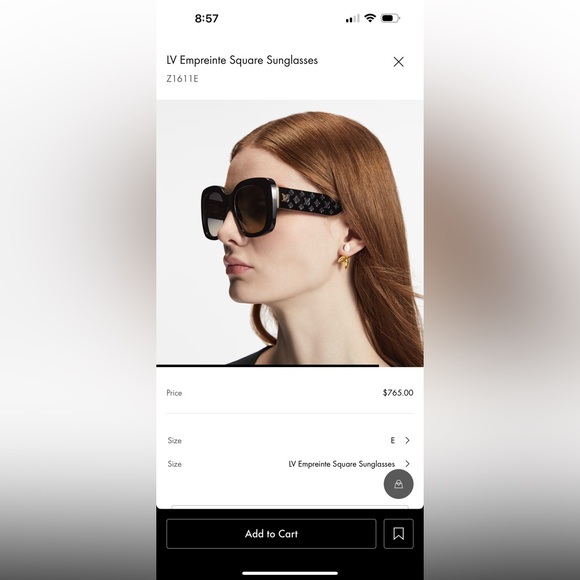 😎Louis Vuitton LV Empreinte Square Sunglasses😎 - Picture 9 of 16